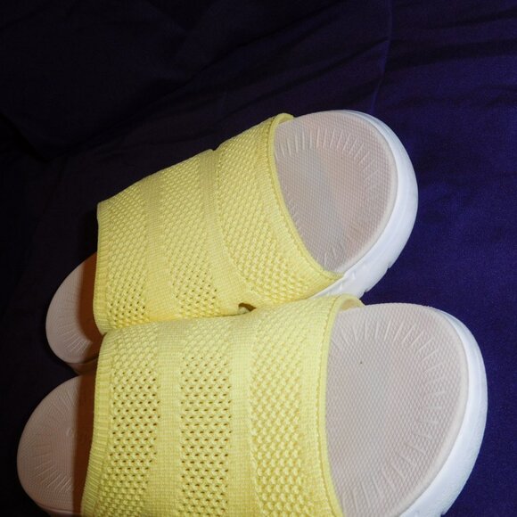 9m easy Spirit yellow slide on sandals Deion sport slides - Picture 5 of 10